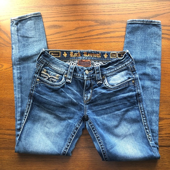 COPY - Rock Revival Raven Skinny Jeans Size 26 - Picture 4 of 8